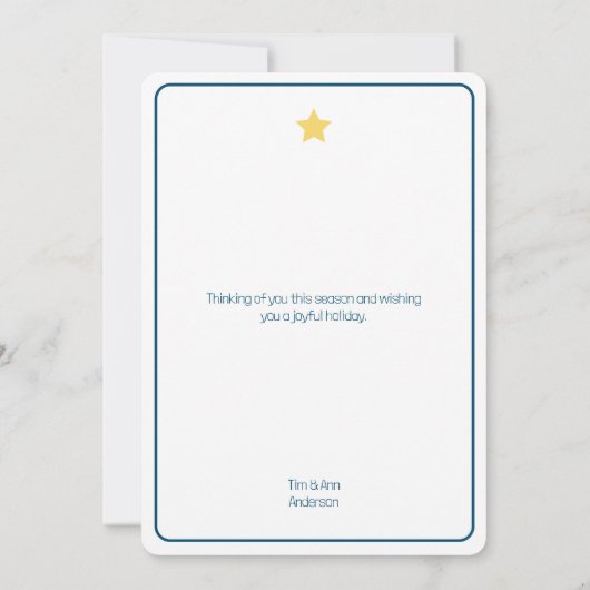 Minimale kerstboomkerstkaart (Achterkant)