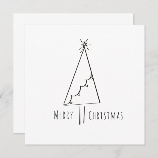 Minimale kerstboomkunst (Voorkant / Achterkant)