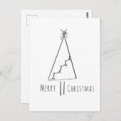 Minimale kerstboomkunst briefkaart (Voorkant / Achterkant)