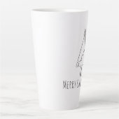 Minimale kerstboomkunst latte mok (Voorkant)
