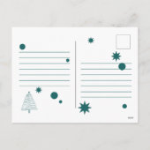 Minimale kerstboomster Merry Kerstmis Holid Feestdagenkaart (Achterkant)