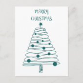 Minimale kerstboomster Merry Kerstmis Holid Feestdagenkaart (Voorkant)