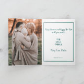 Minimale kerstboomsterfoto Vrolijk kerstfeest Feestdagen Kaart (Binnen)