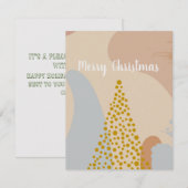 Minimale kerstboomstructuur Eenvoudige verblijfska Notitiekaartje (Voorkant / Achterkant)