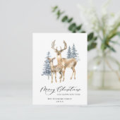 Minimale kerstboomvakantie met legant Deer Briefkaart (Staand voorkant)