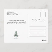 Minimale kerstboomvakantie met legant Deer Briefkaart (Achterkant)