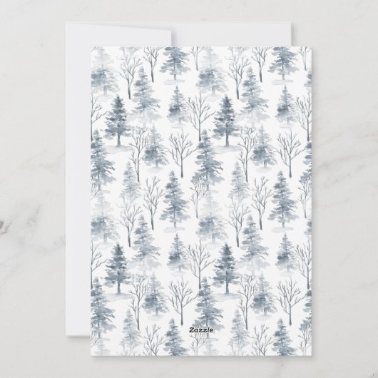 Minimale kerstboomvakantie met legante deer feestdagenkaart (Achterkant)