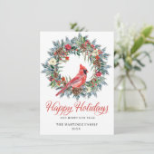 Minimale kerstcadeaugroet feestdagenkaart (Staand voorkant)