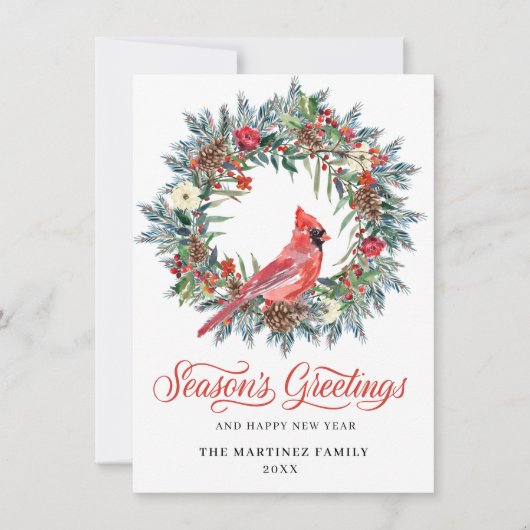 Minimale kerstcadeaugroet feestdagenkaart (Voorkant)