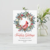 Minimale kerstcadeaugroet feestdagenkaart (Staand voorkant)