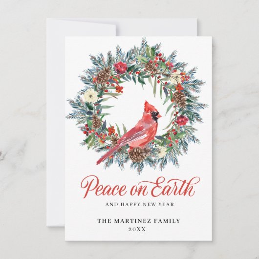Minimale kerstcadeaugroet feestdagenkaart (Voorkant)