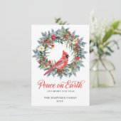 Minimale kerstcadeaugroet feestdagenkaart (Staand voorkant)