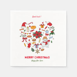 Minimale kerstdagen en nieuwjaar Happy Cute Ap Servet