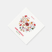 Minimale kerstdagen en nieuwjaar Happy Cute Ap Servet (Hoek)