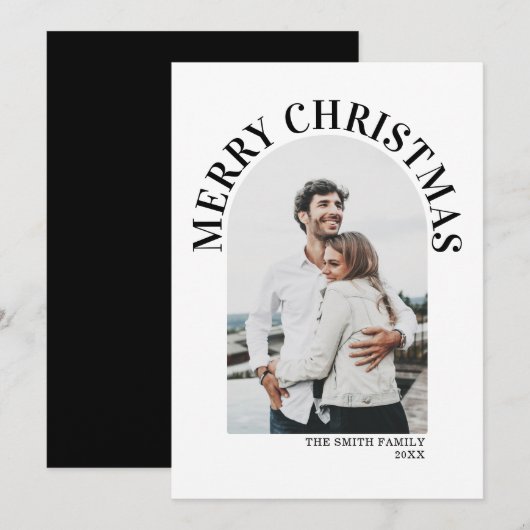 Minimale kerstdagen met moderne fotoArch (Voorkant / Achterkant)