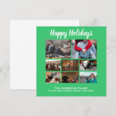 Minimale kerstfamiliefoto collage groen (Voorkant / Achterkant)