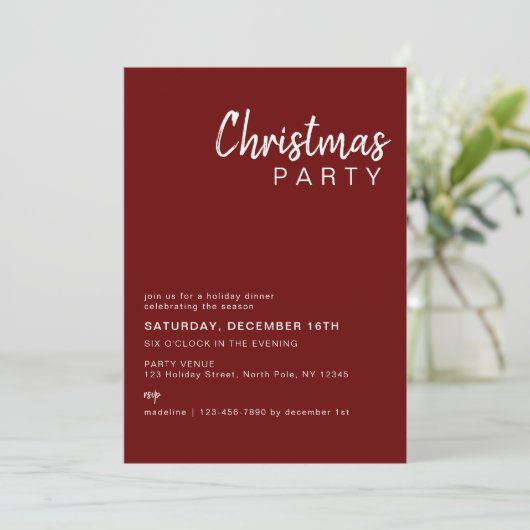 Minimale kerstfeestdag 2 voor de Rode Familie Kaart (Staand voorkant)