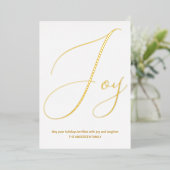 Minimale kerstfeestdag folie feestdagenkaart (Staand Voorkant)