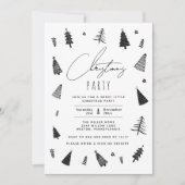 Minimale kerstfeestdag in zwart-wit kaart (Voorkant)