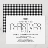 Minimale kerstfeestdag in zwart-wit kaart (Voorkant / Achterkant)