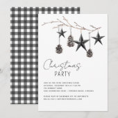 Minimale kerstfeestdag in zwart-wit kaart (Voorkant / Achterkant)