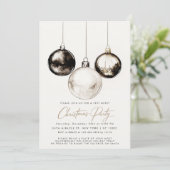 Minimale kerstfeestdag in zwart-wit kaart (Staand voorkant)