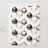 Minimale kerstfeestdag in zwart-wit kaart (Achterkant)