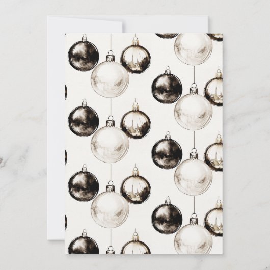 Minimale kerstfeestdag in zwart-wit kaart (Achterkant)