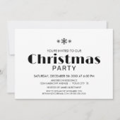 Minimale kerstfeestdag in zwart-wit kaart (Voorkant)