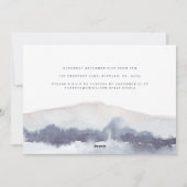 Minimale kerstfeestdag met blauwe waterverf feestdagenkaart (Achterkant)