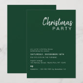 Minimale kerstfeestdag voor de groene familie kaart (Voorkant / Achterkant)