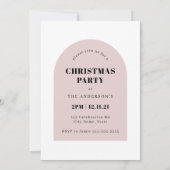 Minimale kerstfeestdag voor foto's roze roze kaart (Achterkant)