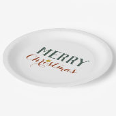 Minimale kerstfeestdag voor Merry Papieren Bordje (Gekanteld)