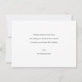 Minimale kerstfeestelijke fotokaart bedankkaart (Achterkant)