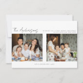 Minimale kerstfeestelijke fotokaart bedankkaart (Voorkant)