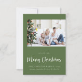 Minimale kerstfeestelijke fotoserie bedankkaart (Voorkant)