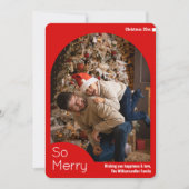 Minimale kerstfeestelijke fotoserie feestdagenkaart (Voorkant)