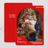 Minimale kerstfeestelijke fotoserie feestdagenkaart (Voorkant / Achterkant)