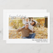 Minimale kerstfeestelijke fotoserie feestdagenkaart (Voorkant / Achterkant)