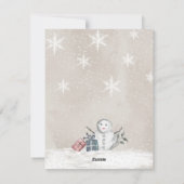 Minimale kerstfeestkaart feestdagenkaart (Achterkant)