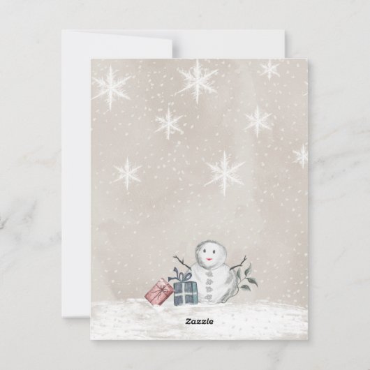 Minimale kerstfeestkaart feestdagenkaart (Achterkant)