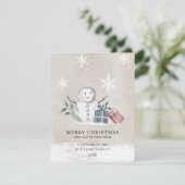 Minimale kerstfeestkaart feestdagenkaart (Staand voorkant)