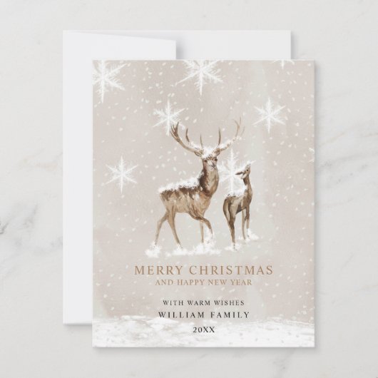 Minimale kerstfeestkaart feestdagenkaart (Voorkant)