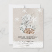 Minimale kerstfeestkaart feestdagenkaart (Voorkant)