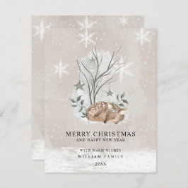 Minimale kerstfeestkaart feestdagenkaart