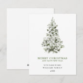 Minimale kerstfeestkaart feestdagenkaart (Voorkant / Achterkant)