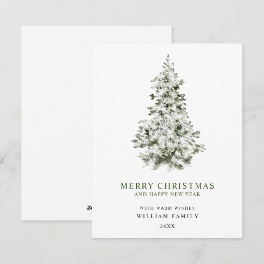 Minimale kerstfeestkaart feestdagenkaart (Voorkant / Achterkant)