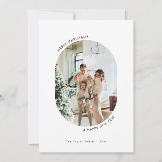 Minimale kerstfeestkaart kaart (Voorkant)