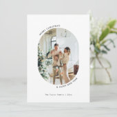 Minimale kerstfeestkaart kaart (Staand voorkant)