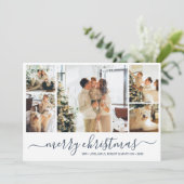 Minimale kerstfeestkaart voor foto's kaart (Staand voorkant)